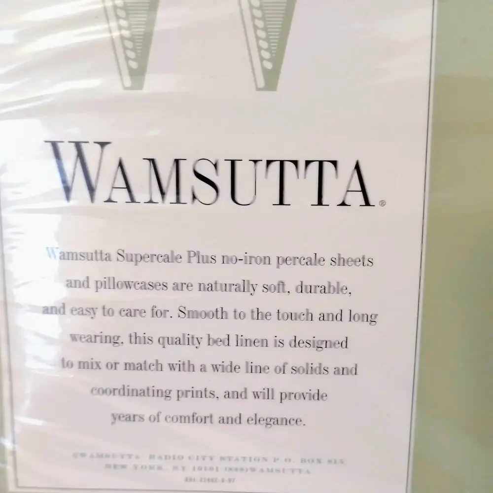 Wamsutta Supercale Plus Twin Flat Sheet Burgundy No Iron Cotton Blend NEW VTG